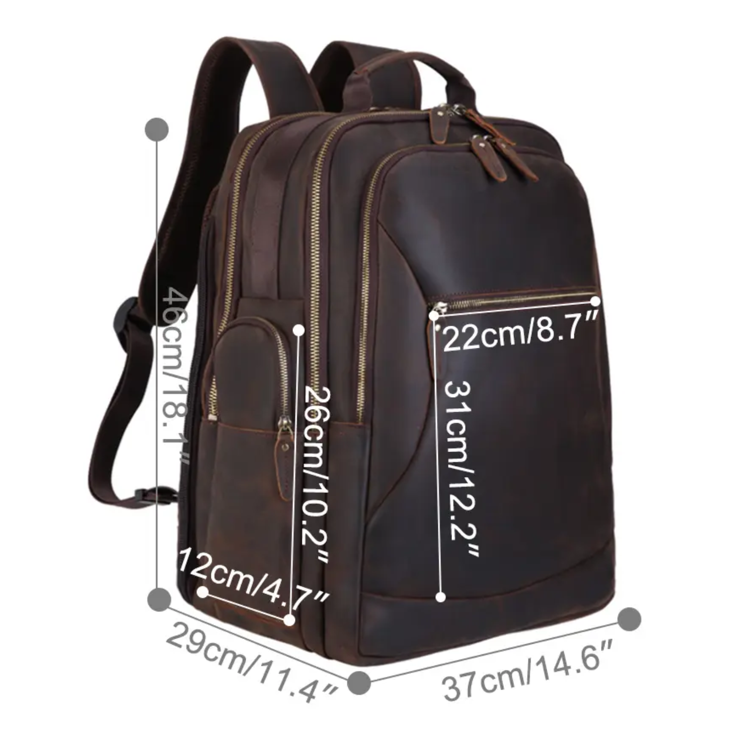 Havana - Large Capacity Leather Backpack