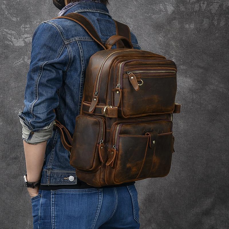 Zermatt - Brown Leather Backpack