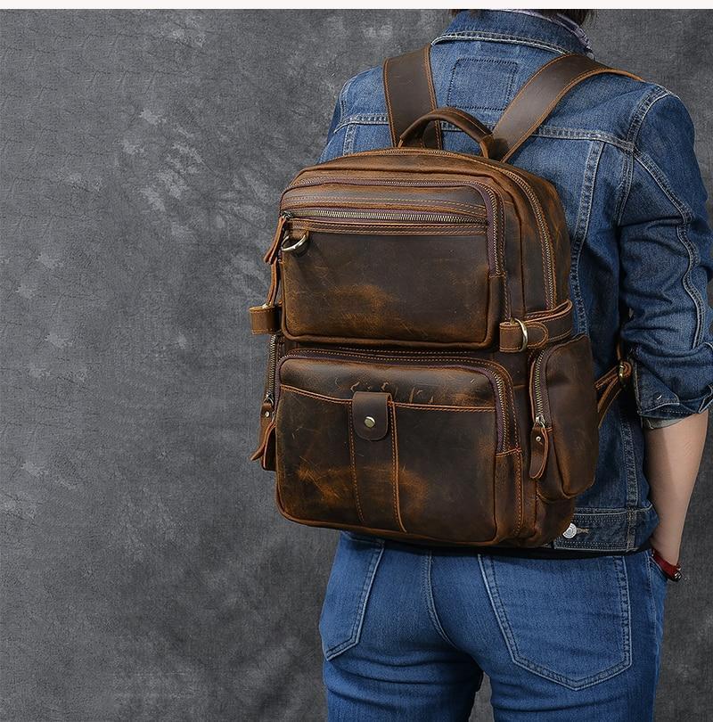 Zermatt - Brown Leather Backpack