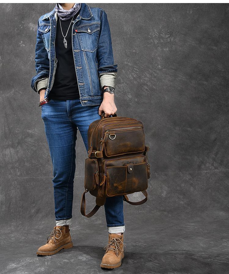 Zermatt - Brown Leather Backpack