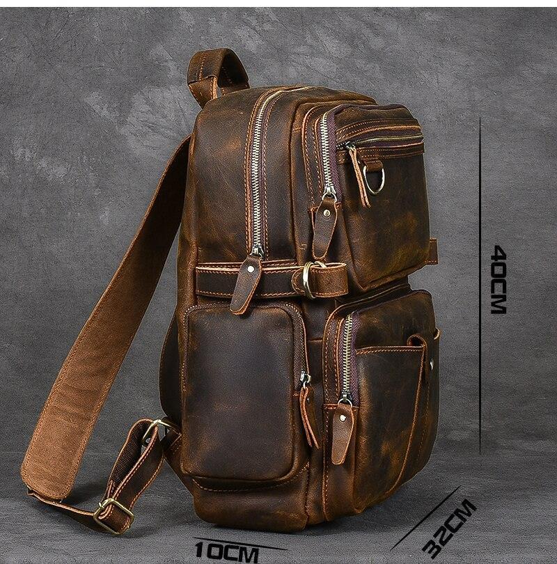Zermatt - Brown Leather Backpack