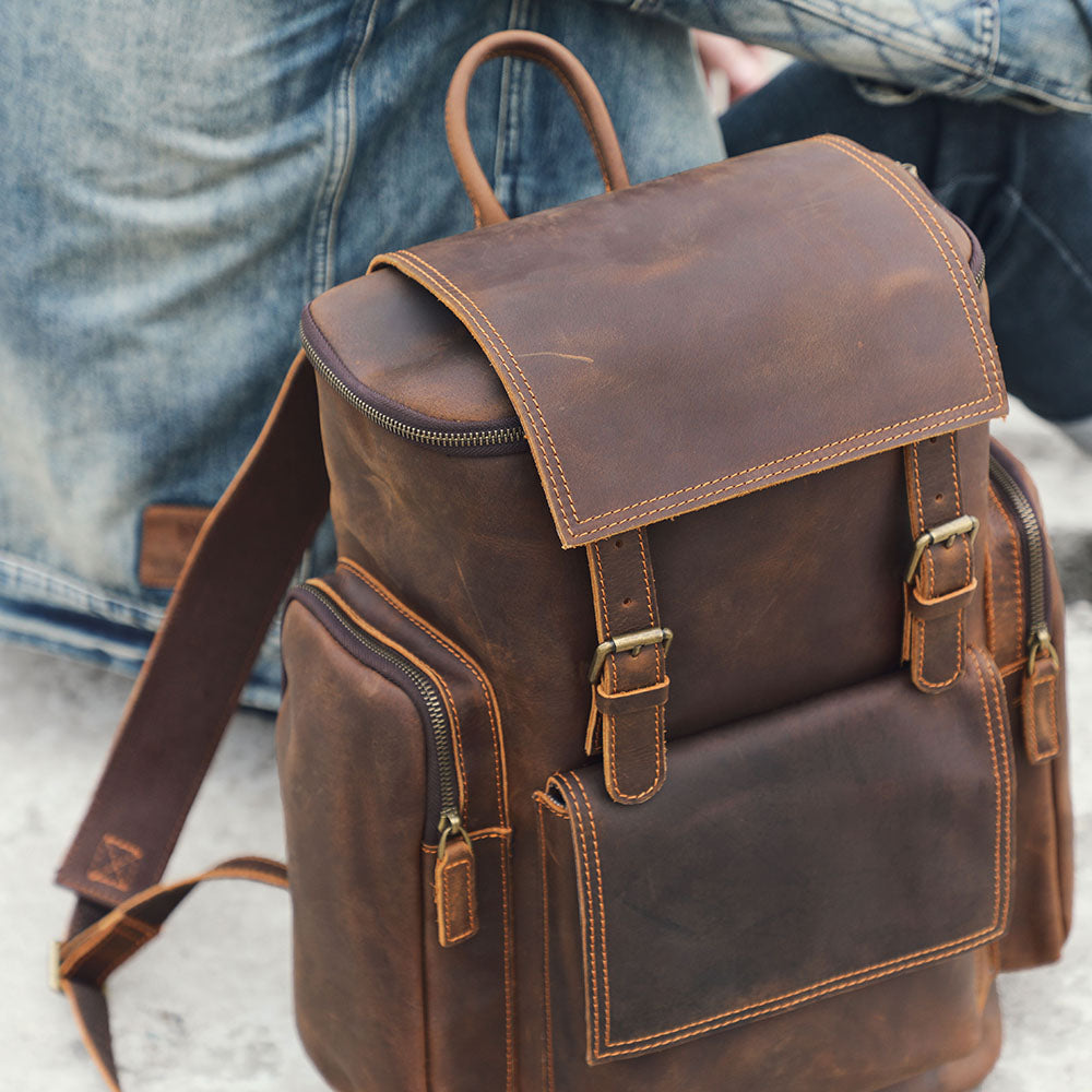 Kalmar - Leather Laptop Backpack