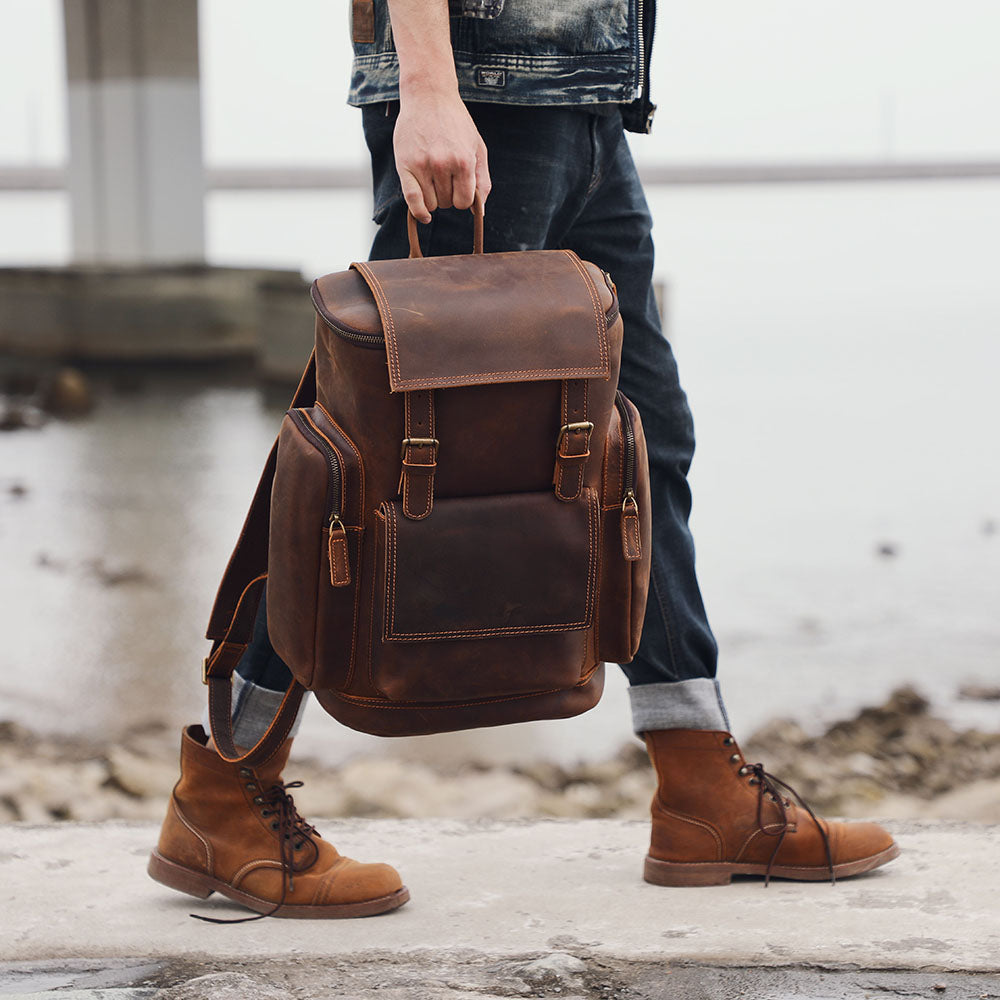 Kalmar - Leather Laptop Backpack